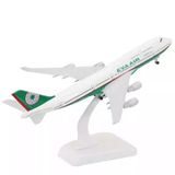  Mô hình máy bay EVA AIR Boeing B747 20cm có bánh xe MB20146 