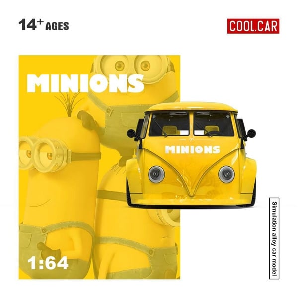  Mô hình xe Volkswagen T1 Minions-themed tỉ lệ 1:64 Coolcar CC642953 
