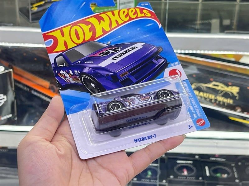  Mô hình xe Mazda RX-7 Purple Hotwheels kim loại có bản quyền chính hãng tỉ lệ 1:64 C4982-MA 