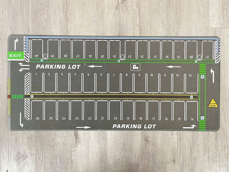  Diorama mô phỏng mặt đường - bãi đỗ xe - pit race in PP cán mờ chống nước bụi bẩn kích cỡ 90x40cm tỉ lệ 1:64 Autono1 DR602 