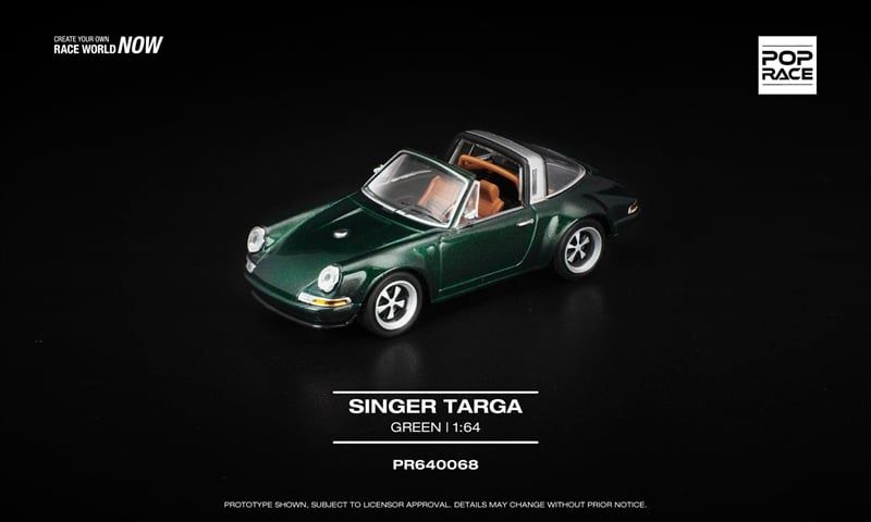  Mô hình xe Singer Targa Green tỉ lệ 1:64 Pop Race PR640068 
