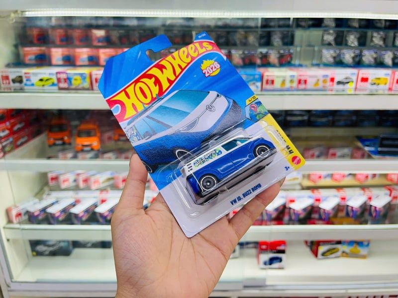  Mô hình xe Volkswagen ID Buzz Bomb Hot Wheels kim loại có bản quyền chính hãng tỉ lệ 1:64 C4982-VW 