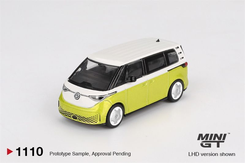  Mô hình xe Volkswagen ID.Buzz Candy White / Pomelo Yellow tỉ lệ 1:64 MiniGT MGT01110 