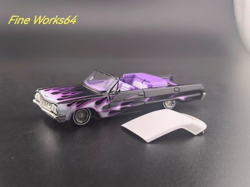  Mô hình xe Chevrolet Impala West Coast Jumper Car bản thường tháo mui được limited 999pcs tỉ lệ 1:64 Fineworks OT64706 