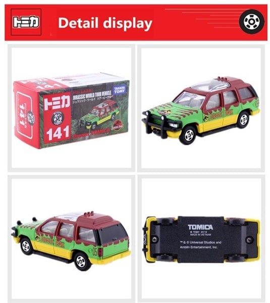  Mô hình xe ô tô SP Jurassic World Tour Vehicle tỉ lệ 1:64 Tomica Dream 997375 