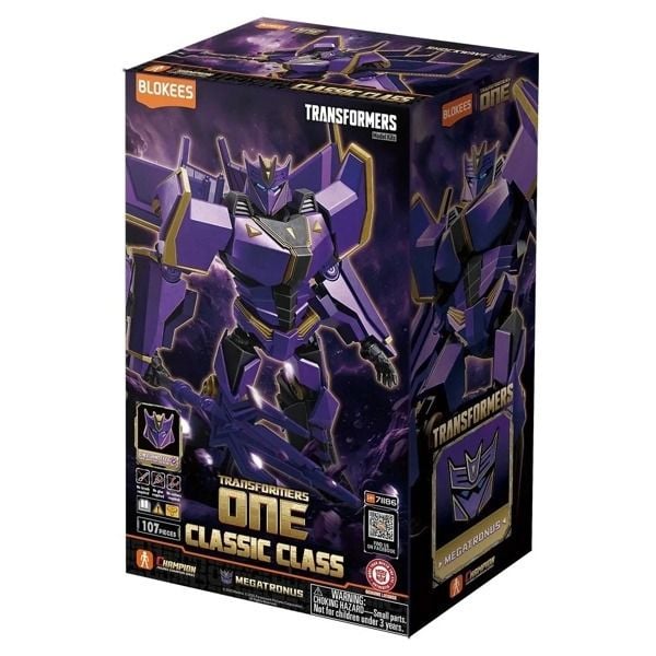  Mô hình lắp ráp có đèn serries Transformers Classic Class(CC) Movie 20 Megatronus (Luminous Eyes & Chest) Blokees 71186 