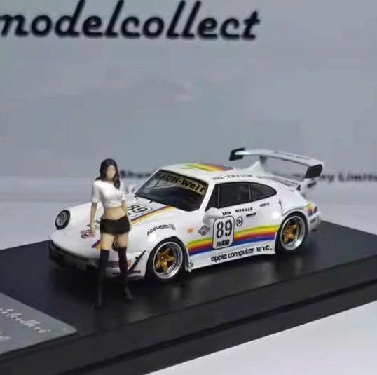 Mô hình xe Porsche RWB964 Apple tỉ lệ 1:64 Mymodelcollect MC640024A 