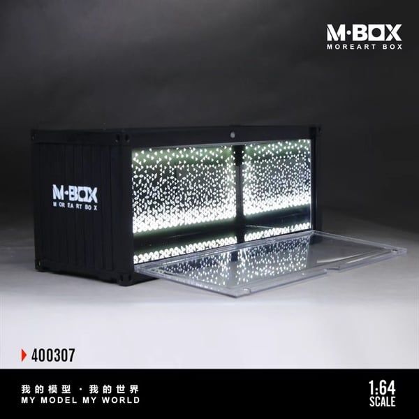  Hộp trưng bày container garage có đèn sao storage scence 30cm x 12.5cm x 13cm cho xe mô hình tỉ lệ 1:64 MoreArt Box MBOX MB400307 