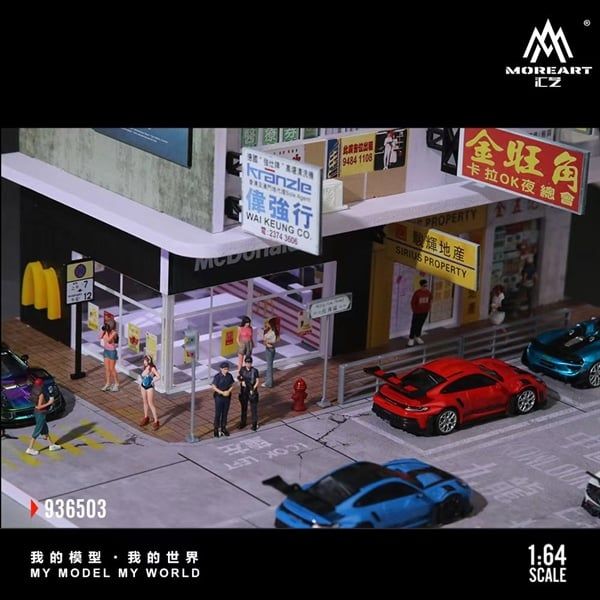  Mô hình trưng bày mô phỏng Hong Kong Scene Model 03 tỉ lệ 1:64 More Art MO936503 