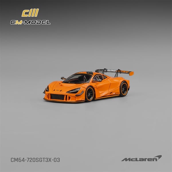  Mô hình xe Mclaren 720SGT3X Papaya orange tỉ lệ 1:64 CM model CM64-720SGT3X-03 