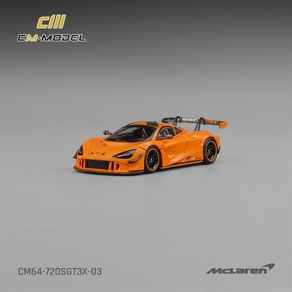  Mô hình xe Mclaren 720SGT3X Papaya orange tỉ lệ 1:64 CM model CM64-720SGT3X-03 