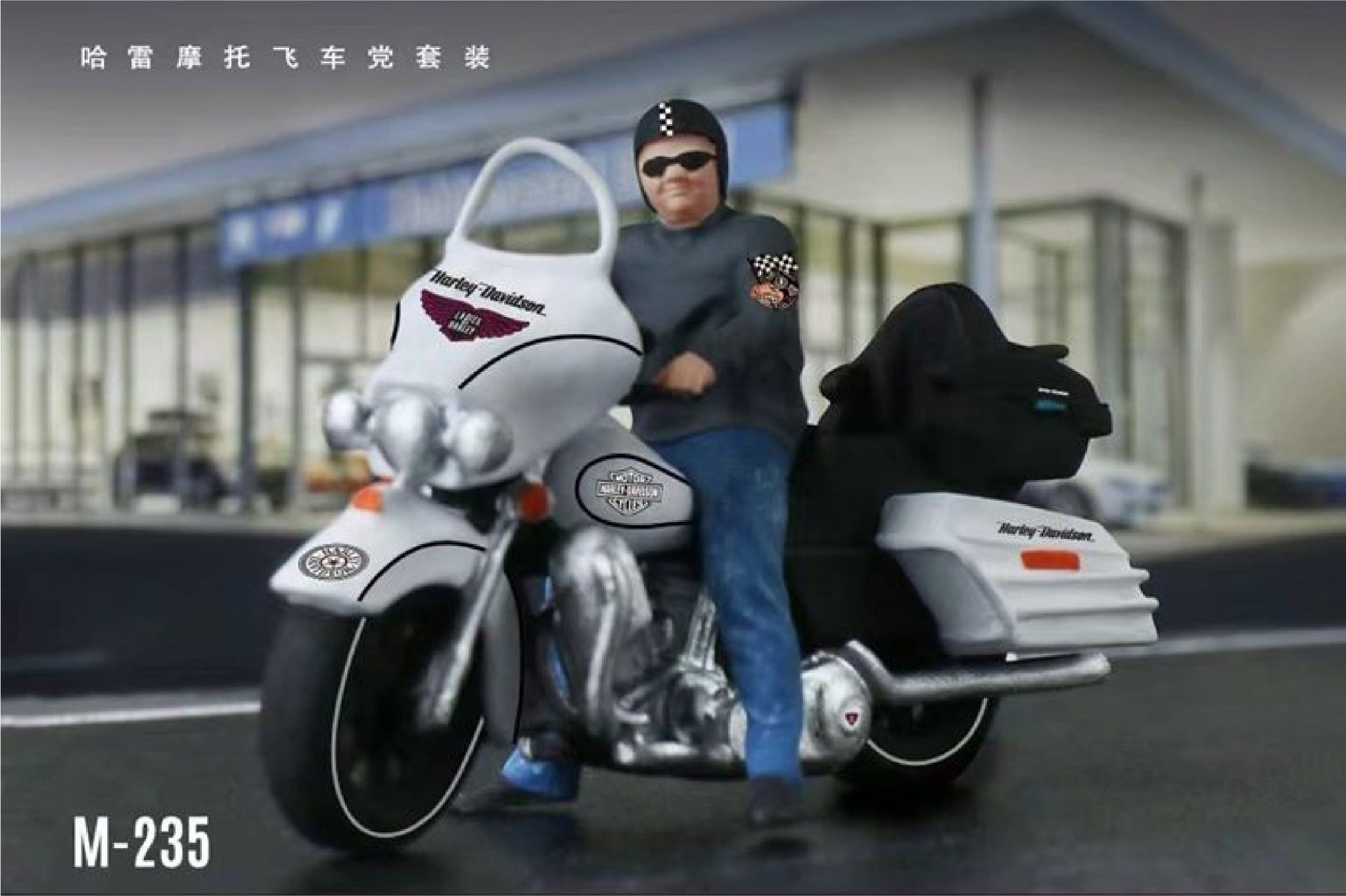  Mô hình nhân vật figure - xe mô tô Harley-Davidson Biker Gang Resin Model Kit tỉ lệ 1:64 MoreArt MO222235 