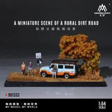  Hộp trưng bày mô phỏng diorama đường đất cánh đồng mùa thu kích thước 18cm x 8.5cm x 8.6cm tỉ lệ 1:64 MoireMO901333 