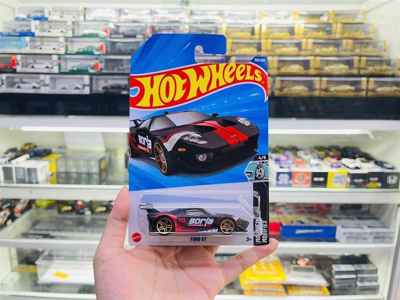  Mô hình xe Ford GT Borla Exhaust Hotwheels kim loại có bản quyền chính hãng tỉ lệ 1:64 C4982-FO 
