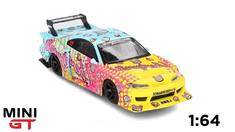  Mô hình xe Nissan LB-Super Silhouette S15 SILVIA LBWK KUMA bản card tỉ lệ 1:64 MiniGT x Mijio MGT00743-MJ 