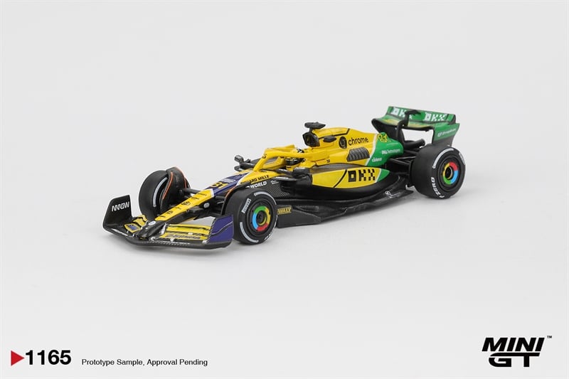  Mô hình xe McLaren MCL38 #81 Oscar Piastri 2024 F1 2024 Monaco GP 2nd Place tỉ lệ 1:64 MiniGT MGT01165 