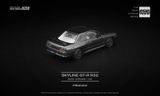  Mô hình xe ô tô Nissan Skyline GTR R32 dark chrome series mở được capo tỉ lệ 1:64 Poprace PRDC002 