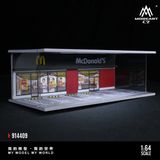  Hộp trưng bày mô phỏng cửa hàng McDonald's có đèn kích thước 30x13.3x10cm tỉ lệ 1:64 MoreArt MO914409 