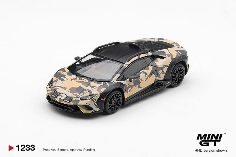  Mô hình xe Lamborghini Huracán Sterrato All Terrarin - SABBIA tỉ lệ 1:64 MiniGT MGT01233 