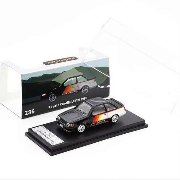  Mô hình xe1983 Toyota Corolla Levin Black Sticker Diecast Model tỉ lệ 1:64 DCT LL-009-286 
