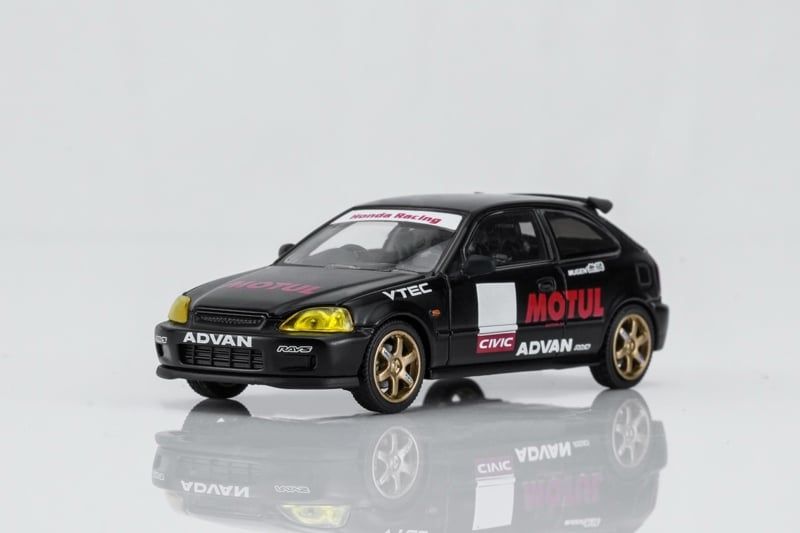  Mô hình xe Honda Civic Type R (EK9) No Good Racing Motul tỉ lệ 1:64 Motorhelix M65024 