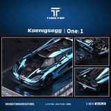  Mô hình xe ô tô Koenigsegg One:1 Metallic Ice Blue mở được nắp máy tỉ lệ 1:64 Timetop TT644818 