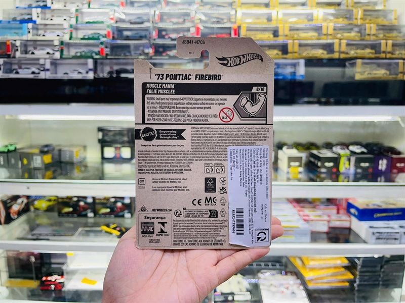  Mô hình xe 73 Pontiac Firebird #230 White Hotwheels kim loại có bản quyền chính hãng tỉ lệ 1:64 C4982-PT 