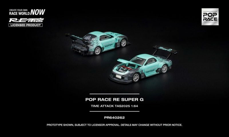  Mô hình xe Pop Race Re Super G Time Attack Tas 2025 tỉ lệ 1:64 Pop Race PR640262 