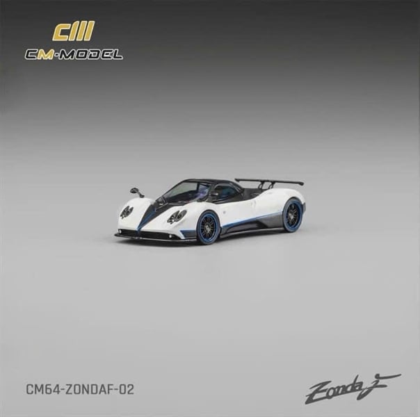  Mô hình xe Pagani ZondaF Pearl White Bule Line tỉ lệ 1:64 CM Model CM64-ZondaF-02 