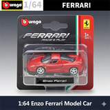  Mô hình xe Ferrari Enzo red bản card Race&play DRIVE tỉ lệ 1:64 Bburago 18-56000 