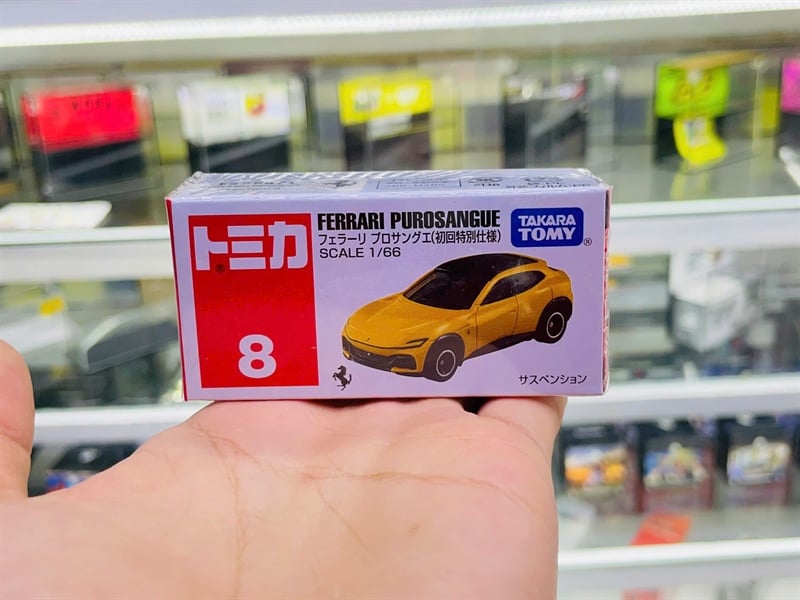  Mô hình xe Ferrari Purosangue & The 1st Edition Yellow No.08 tỉ lệ 1:66 Tomica 222668 