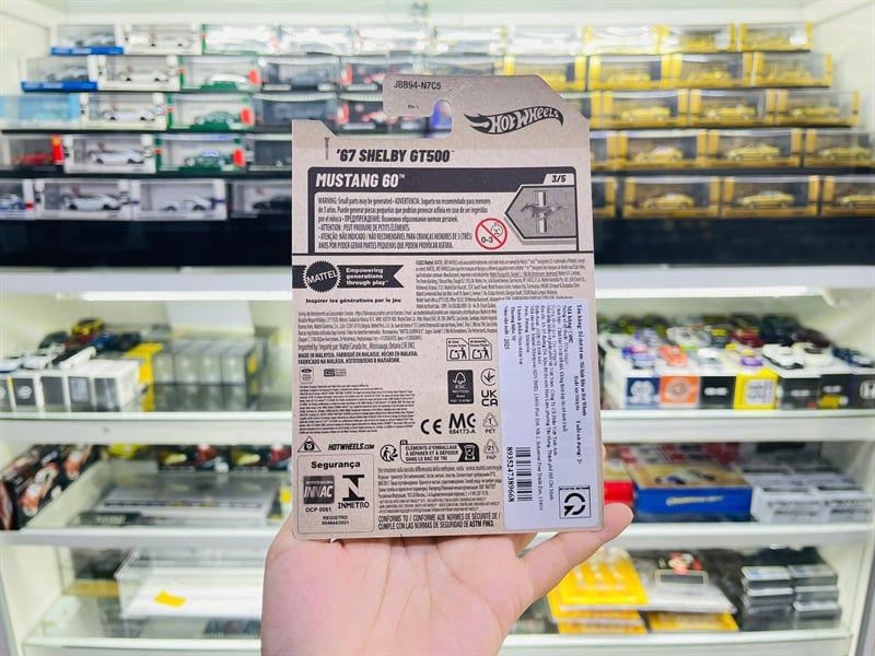  Mô hình xe Ford Shelby GT500 '67 Hotwheels kim loại có bản quyền chính hãng tỉ lệ 1:64 C4982-FO 