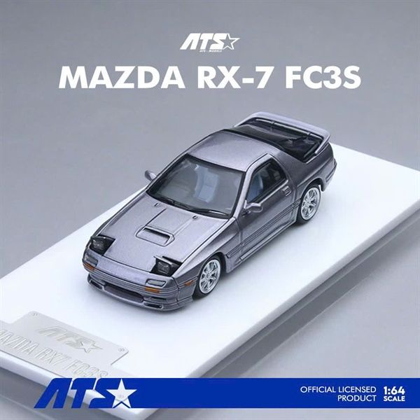  Mô hình xe Mazda RX7-FC3S - Silver Gray tỉ lệ 1:64 ATS (AITES) ATS880203 