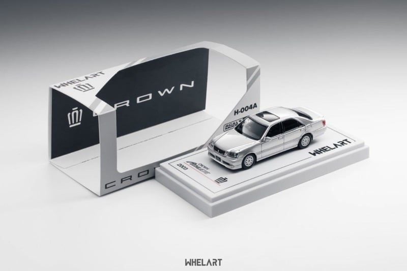  Mô hình xe Toyota Athlete Crown, Silver tỉ lệ 1:64 WhelArt H-004A 