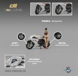  Mô hình xe MV Agusta F3Rosso White With Showgril tỉ lệ 1:64 CM64-F3Rosso-03 