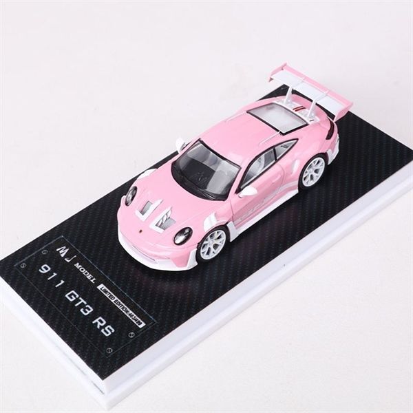  Mô hình xe Porsche 911GT3 RS (màu dạ quang) tỉ lệ 1:64 MJ Model OT64173 