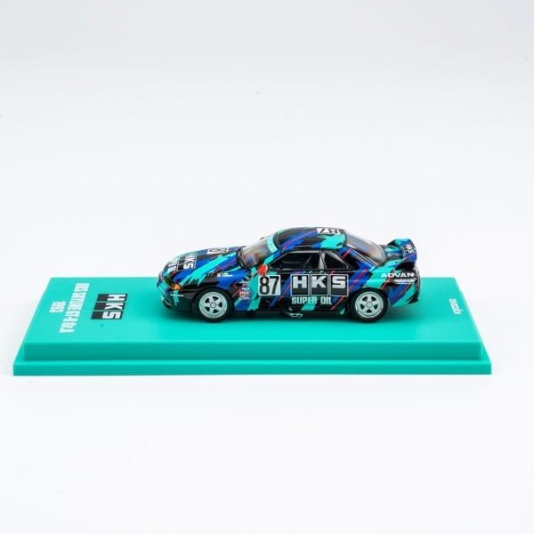  Mô hình xe Nissan Skyline GT-R R32 1993 HKS (MOTN Lighting System Front & Rear) tỉ lệ 1:64 Kyosho 