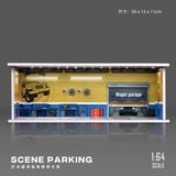  Hộp trưng bày mô phỏng bãi đậu xe bối cảnh gara sửa xe 35x17x4 tỉ lệ 1:64 SHOU CANG JIA SCJ384D 
