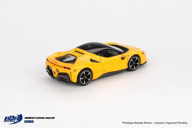  Mô hình xe ô tô Ferrari SF90 Giallo Modena tỉ lệ 1:64 BBR model BBRFER64031 