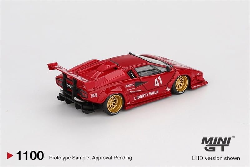 Mô hình xe ô tô Lamborghini Countach LB-WORKS Red tỉ lệ 1:64 MiniGT MGT01100 