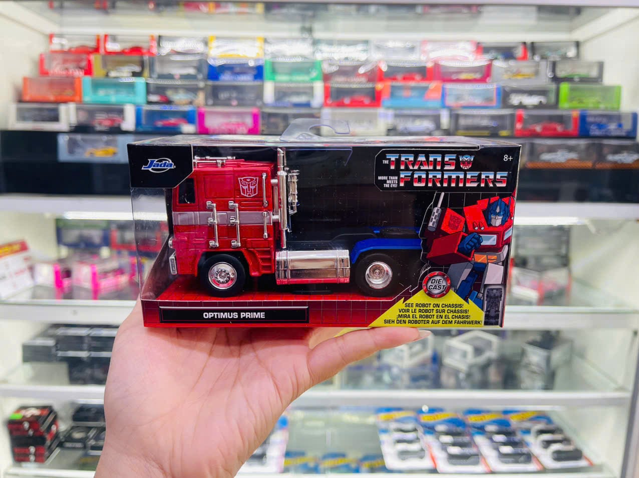  Mô hình xe tải đầu kéo Transformers Optimus Prime Autobot Truck tỉ lệ 1:32 Jada 24078 