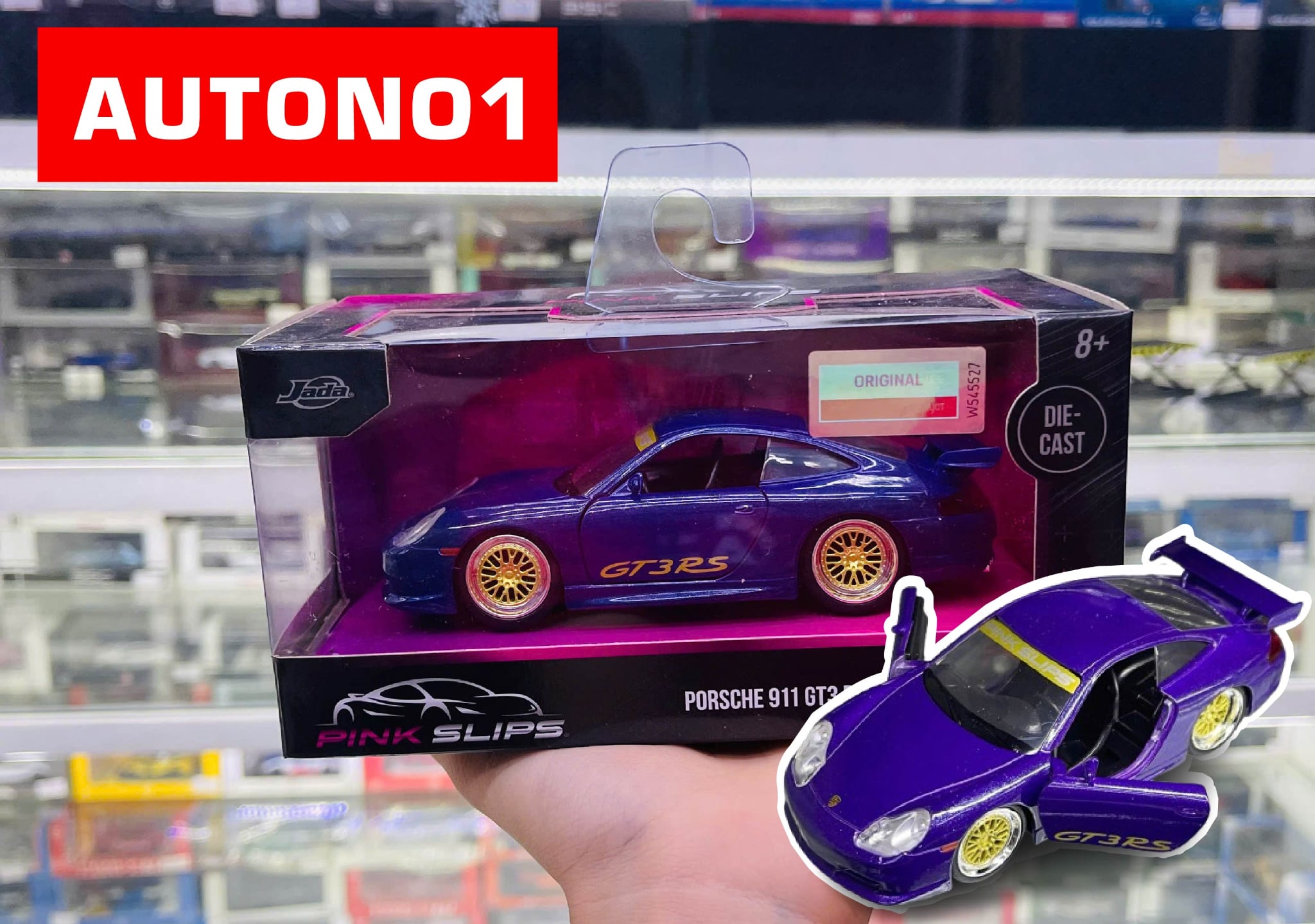  Mô hình xe Porsche 911 GT3 RS (996) Pink Slip tỉ lệ 1:32 JADA TOYS 24106A 