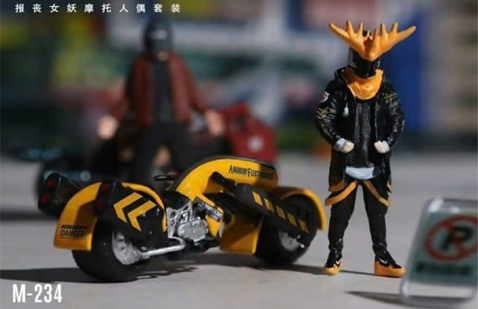  Set mô hình nhân vật và xe mô tô Reaper Motorcycle Action gundam unicorn banshee tỉ lệ 1:64 MoreArt MO222234 