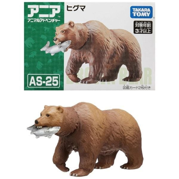  Mô hình động vật gấu nâu Ania AS-25 Brown bear Takara Tomy 876175 
