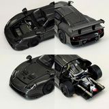  Mô hình xe 911 GT1(LeMans GT1 1997) Full Carbon Black mở được nắp máy Limited 500pcs tỉ lệ 1:64 Transcend model OT64863 