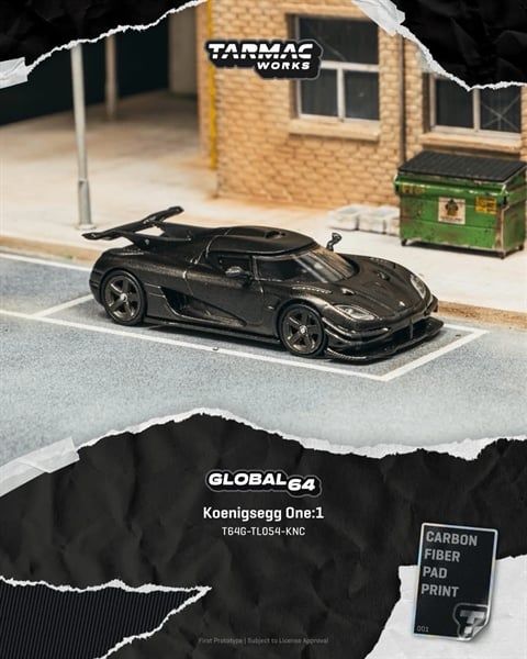  Mô hình xe Koenigsegg One:1, KNC tỉ lệ 1:64 Tarmac Works T64G-TL054-KNC 