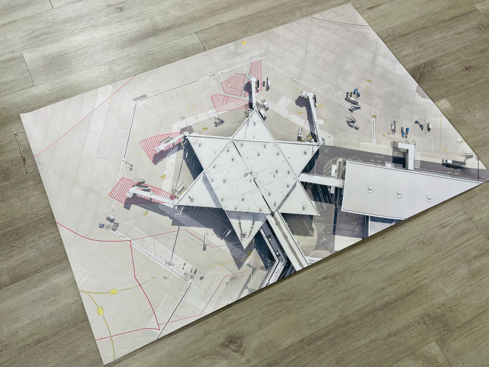  Phụ kiện trưng bày bãi đáp chất liệu in pp 80x120cm cán mờ chống nước bụi bẩn dành cho máy bay mô hình nhiều tỉ lệ DR050 