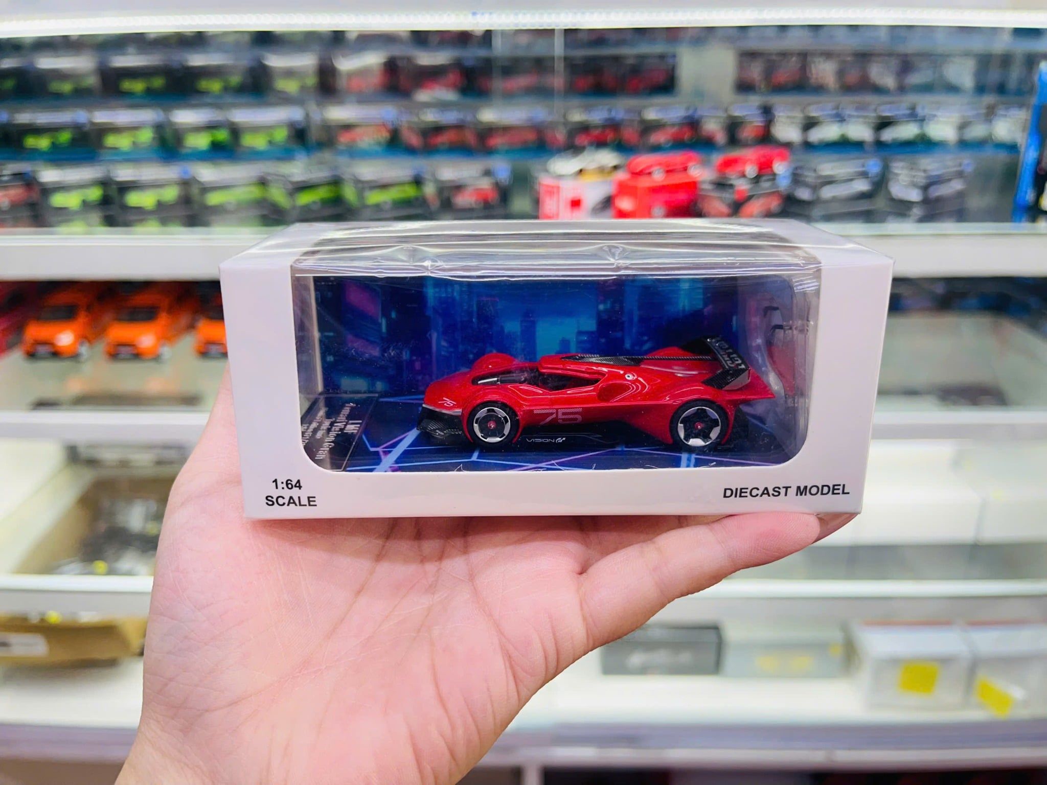  Mô hình xe Ferrari VGT (Vision Gran Turismo) Concept Car tỉ lệ 1:64 LMF Le Man Fang OT64764 