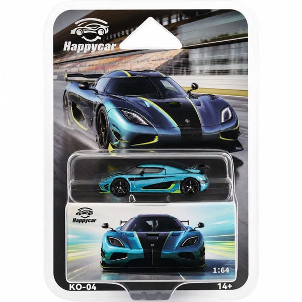  Mô hình xe Koenigsegg AGERA RS bản card Green tỉ lệ 1:64 Happy Car HC OT64939 