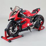  Mô hình xe Ducati V4 Superleggera có động cơ - Nồi quay được - phun khói khi vặn ga - kèm ben nâng tỉ lệ lớn 1:7 M92334 Alloy model MT06006 